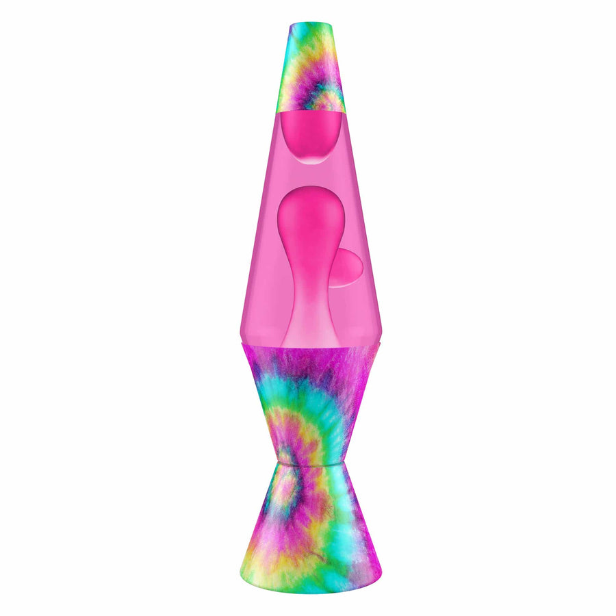 14.5″ LAVA LAMP – TIE DYE PINK SPIRAL W2